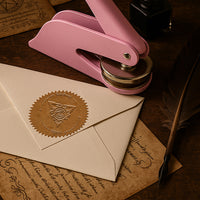 Personalized Beyonder Pathway Pattern Embosser, Hand-Held Embosser, Embossing Stamp with Name and Date, Mysterious Bookplates for Book Lovers
