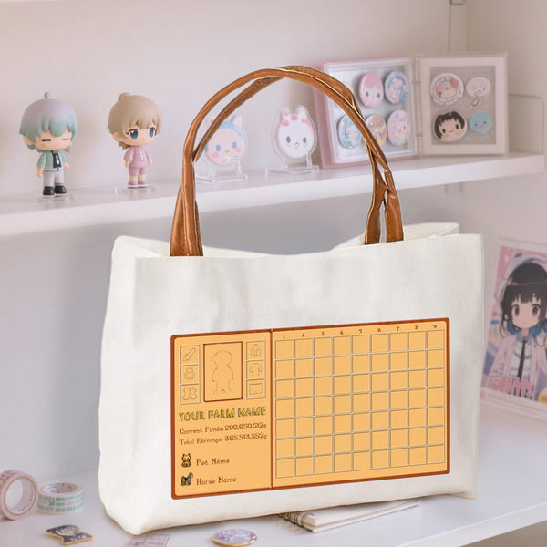 Custom Pixel Style Ita Bag, Pin Badge Storage Canvas Tote Bag, Anime Pins Storage Canvas Tote Bag, Enamel Pins Storage Canvas Tote Bag,Inventory Canvas Tote Bag, Comic Con Tote Bag