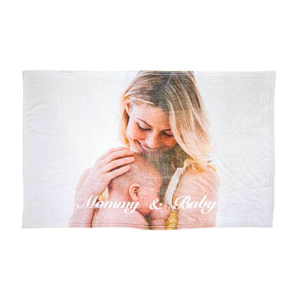 Personalized Photo Blanket Gift for New Mom,Baby Shower Gift