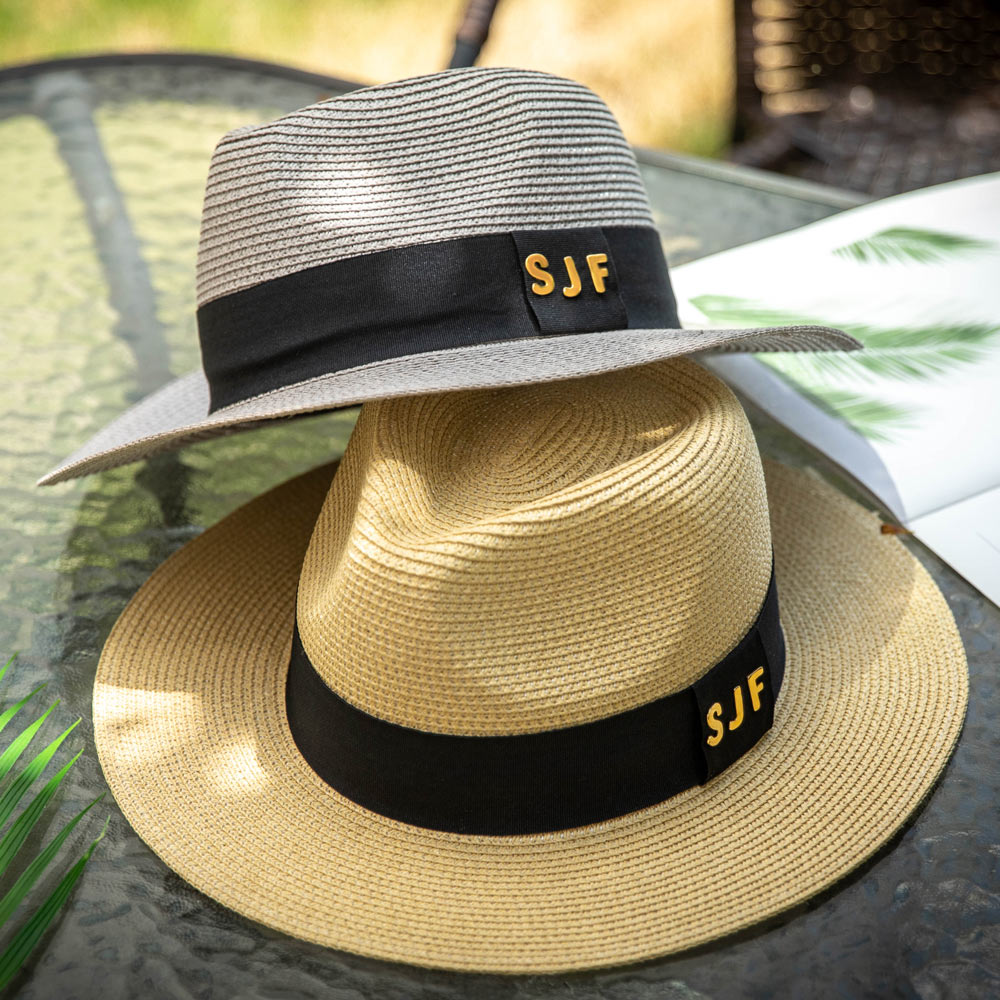 Custom-designed Initials Panama Hat