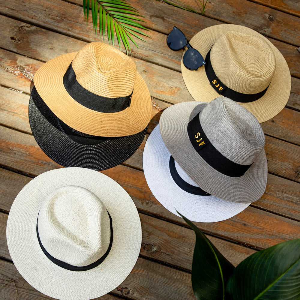 Custom-designed Initials Panama Hat