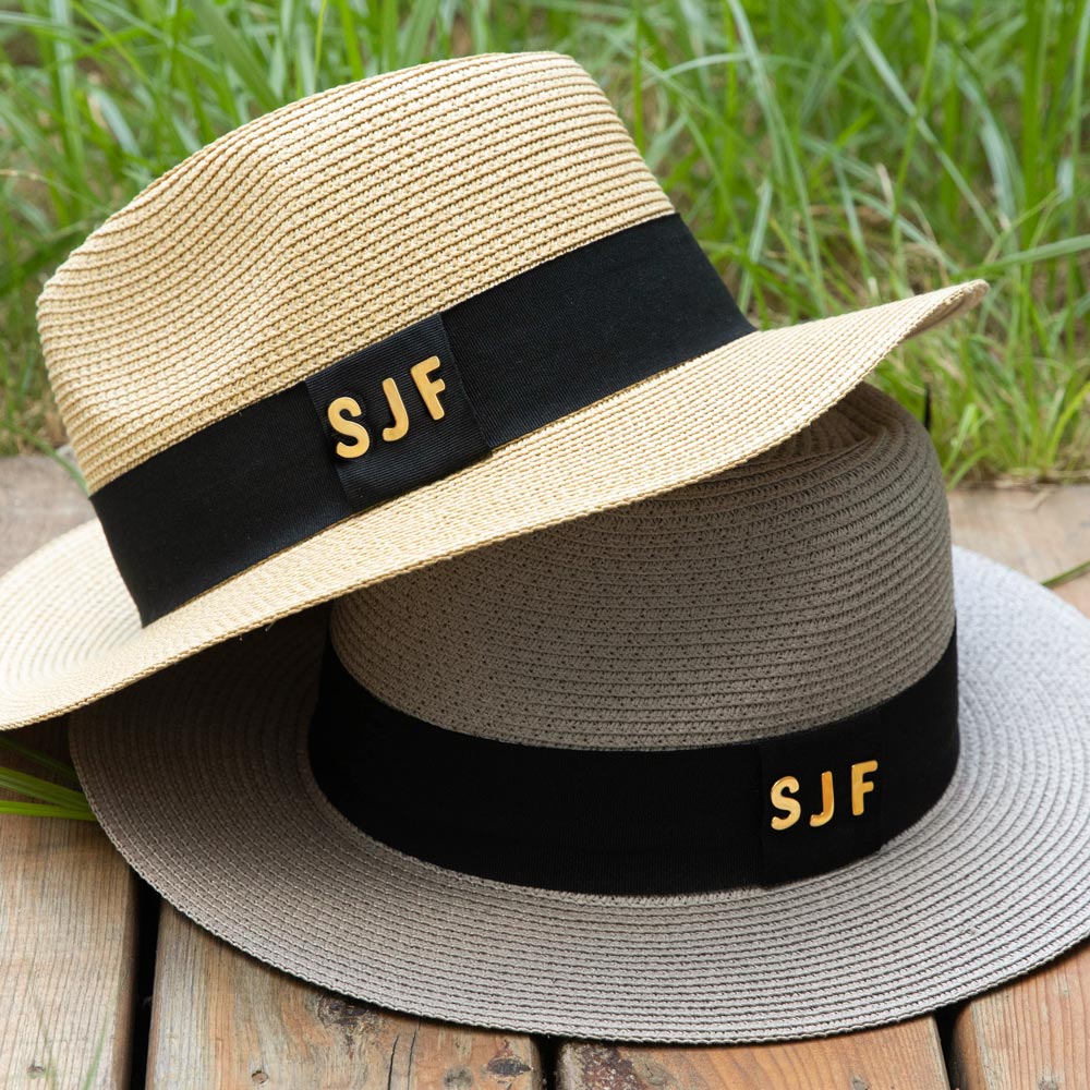 Custom-designed Initials Panama Hat