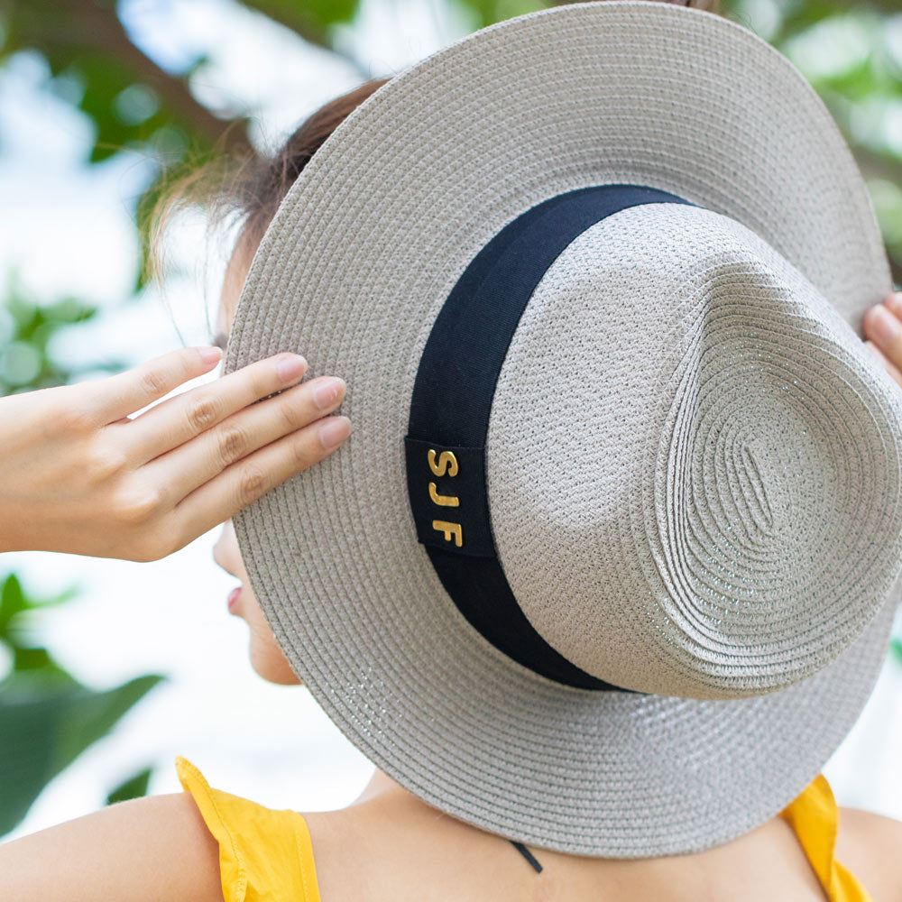 Custom-designed Initials Panama Hat