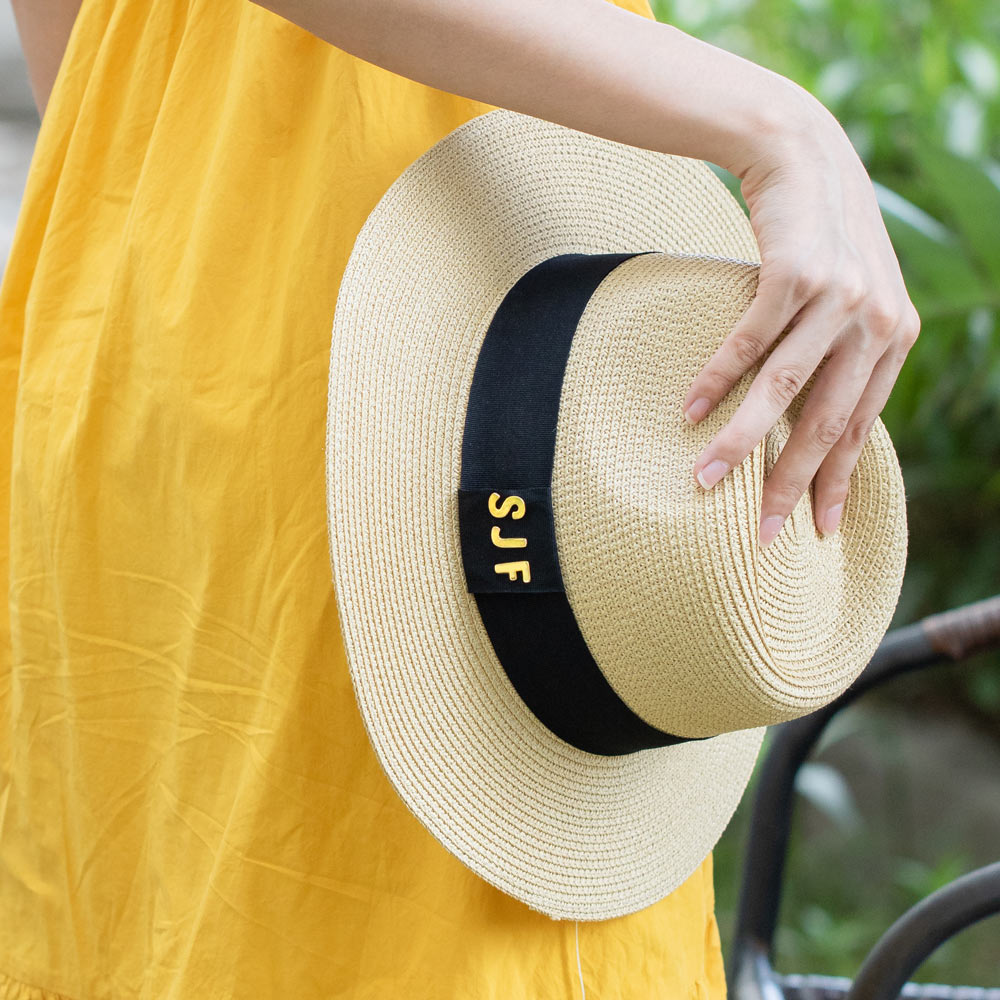 Custom-designed Initials Panama Hat