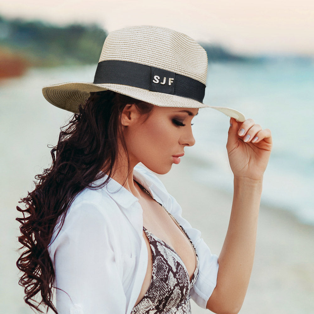 Custom-designed Initials Panama Hat
