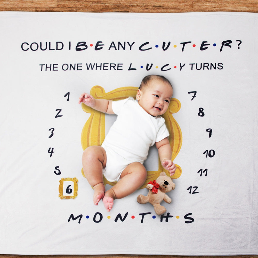 Custom Name Fleece Blanket Friends Theme TV Show Gift