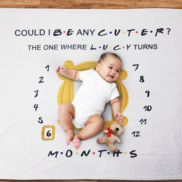 Custom Name Fleece Blanket Friends Theme TV Show Gift