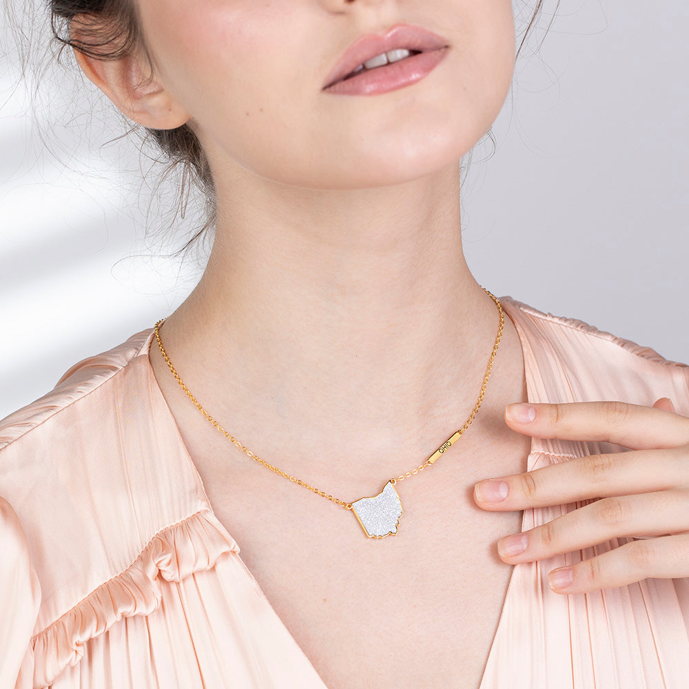 Personalized U.S. State Necklace