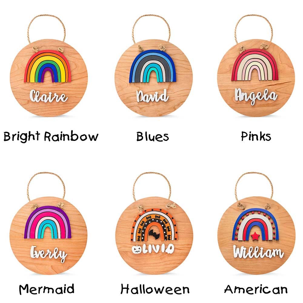 Personalized Rainbow Name Sign for Kids