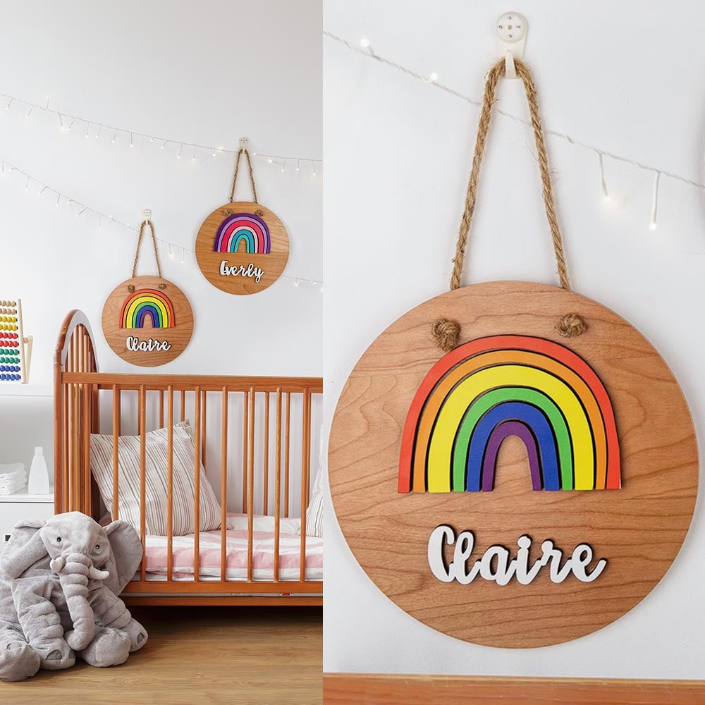 Personalized Rainbow Name Sign for Kids