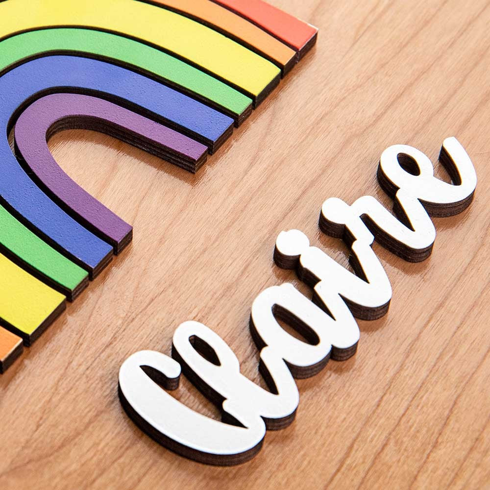 Personalized Rainbow Name Sign for Kids