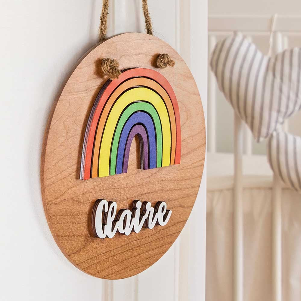 Personalized Rainbow Name Sign for Kids