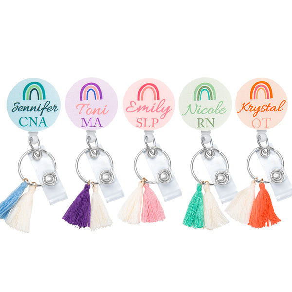 Tassels/Personalized Rainbow Badge Scroll with Tassels