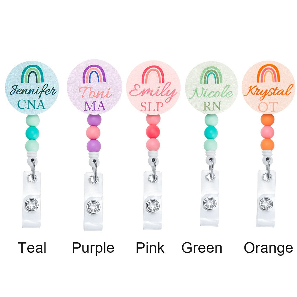 Beads/Personalized Rainbow Badge Scroll