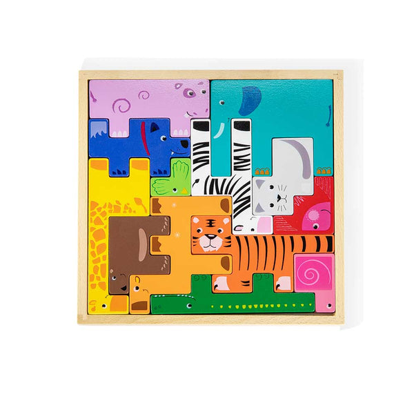 Animal Building Block & Puzzle Educational Toy, Birthday Gift for Kids