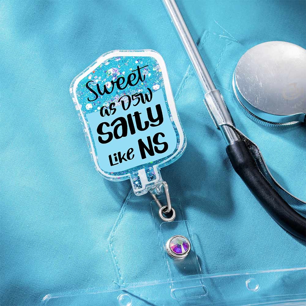Personalized IV Bag Badge Reel, Nurse/Doctor Badge Reel, Acrylic Badge Reel for Nurse/Doctor/Dentist
