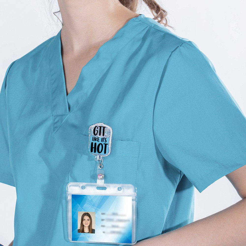 Personalized IV Bag Badge Reel, Nurse/Doctor Badge Reel, Acrylic Badge Reel for Nurse/Doctor/Dentist