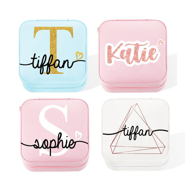 Custom Jewelry Organizer, Jewelry Boxes for Ring, Necklace, Bracelet, Earrings Jewelry Travel Case, Gifts for Her/Bridesmaid