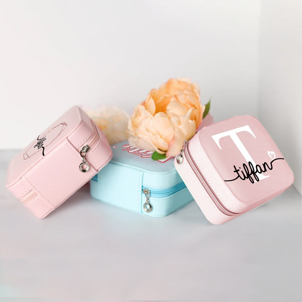 Custom Jewelry Organizer, Jewelry Boxes for Ring, Necklace, Bracelet, Earrings Jewelry Travel Case, Gifts for Her/Bridesmaid