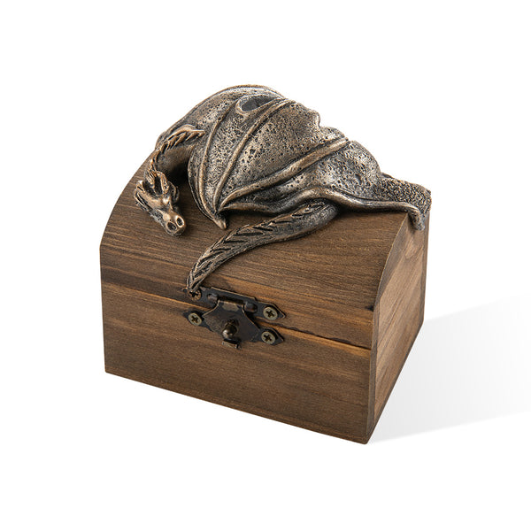 Custom Dragon Ring Box with Name, Wooden Ring Holder, Personalized Jewelry Box for Proposal/Wedding/Engagement, Memorial Gift for Him