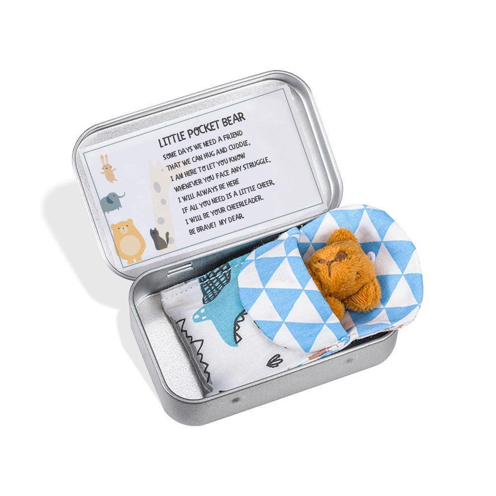 Personalized Stuffed Bear in a Box, Worry Doll for Anti-anxiety/Stress, Birthday/Christmas Gift for Children
