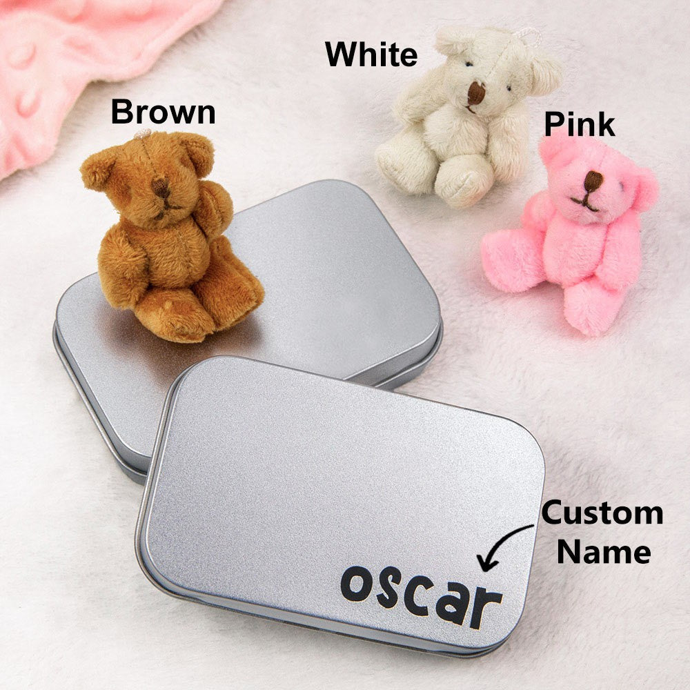Personalized Stuffed Bear in a Box, Worry Doll for Anti-anxiety/Stress, Birthday/Christmas Gift for Children
