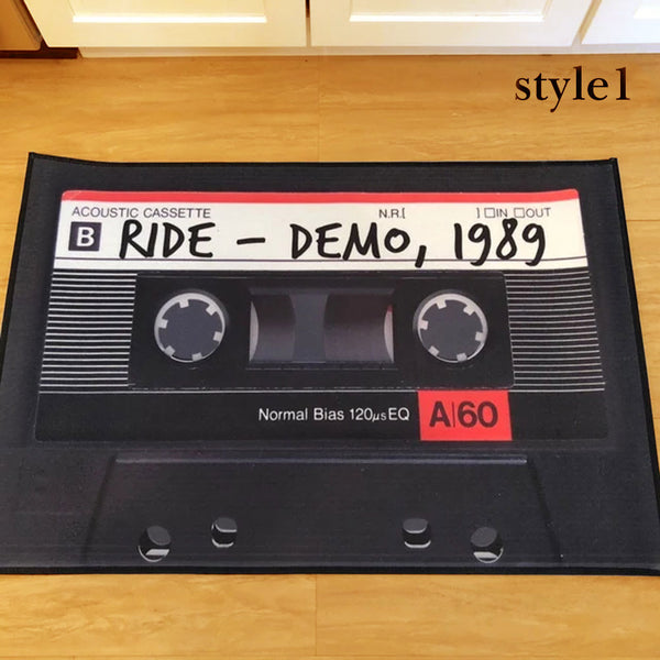 Personalized Cassette Tape Retro Doormat,  Custom Door Mat, Welcome Mat, Home Decor, Gift for Men/Women/Cassette Tapes Lovers/Music Lovers