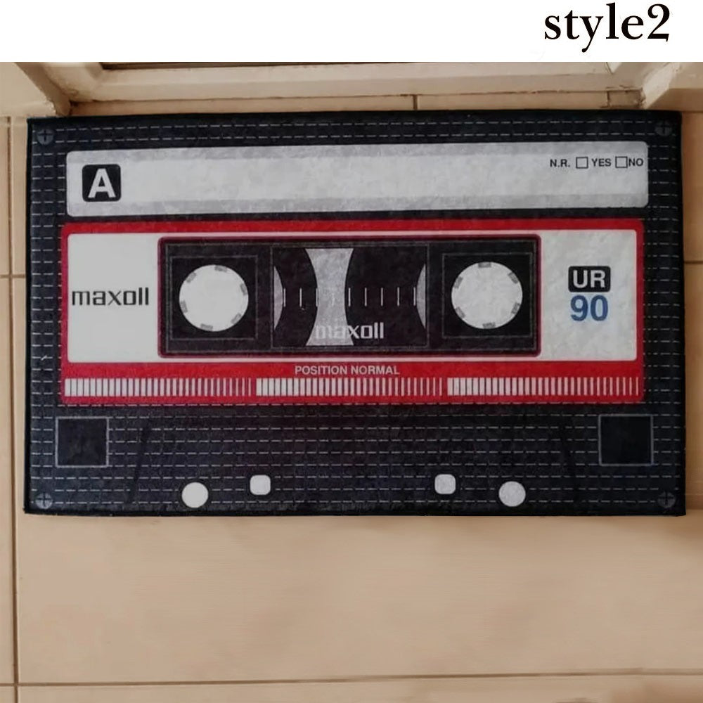 Personalized Cassette Tape Retro Doormat,  Custom Door Mat, Welcome Mat, Home Decor, Gift for Men/Women/Cassette Tapes Lovers/Music Lovers
