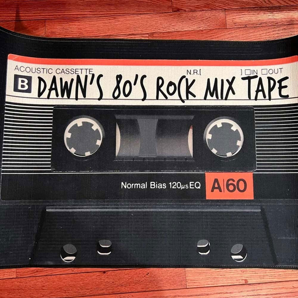 Personalized Cassette Tape Retro Doormat,  Custom Door Mat, Welcome Mat, Home Decor, Gift for Men/Women/Cassette Tapes Lovers/Music Lovers