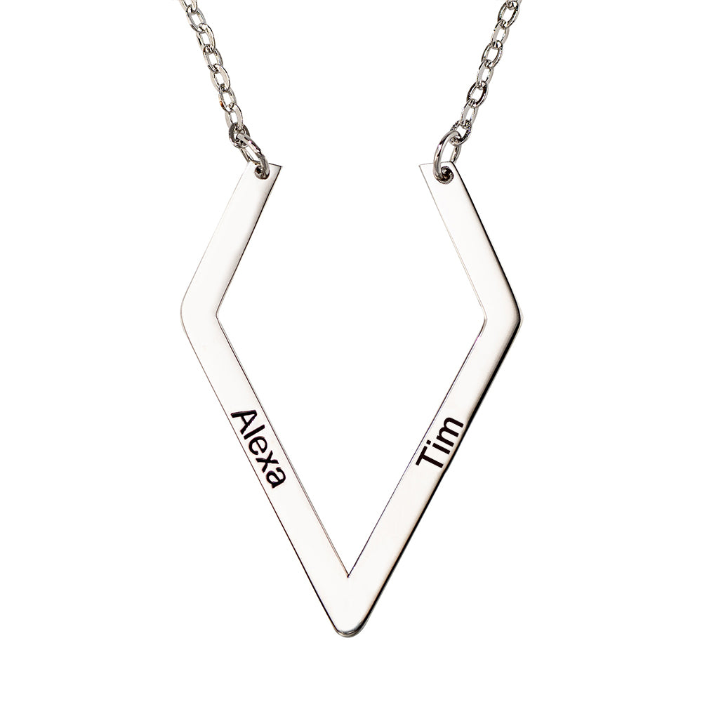 Silver 925/Personalized Ring Holder Necklace, Doctor Ring Holder, Geometric Nameplate Ring Holder Necklace, Doctors/Surgeon/Graduation Gift, Gift For Him