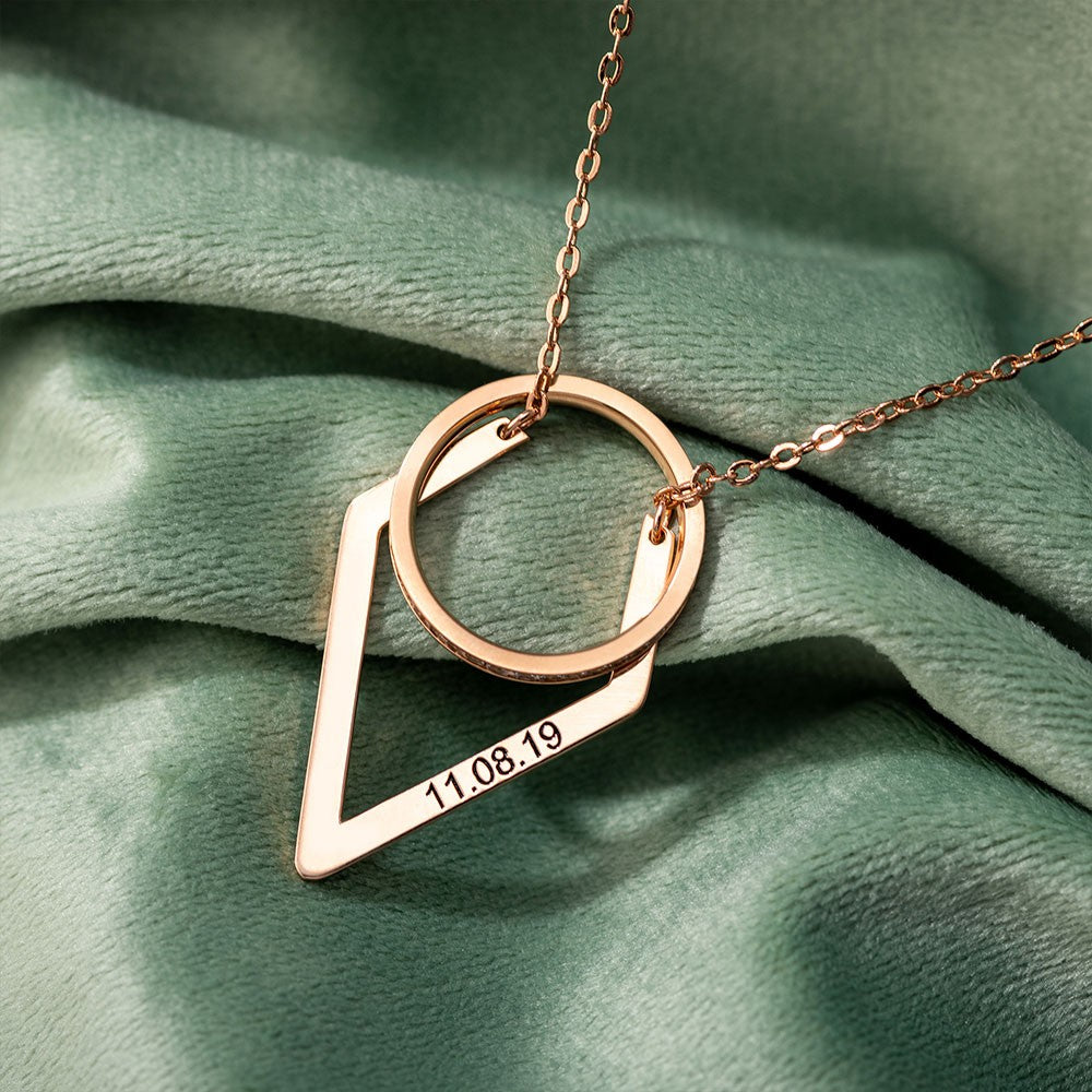 Silver 925/Personalized Ring Holder Necklace, Doctor Ring Holder, Geometric Nameplate Ring Holder Necklace, Doctors/Surgeon/Graduation Gift, Gift For Him
