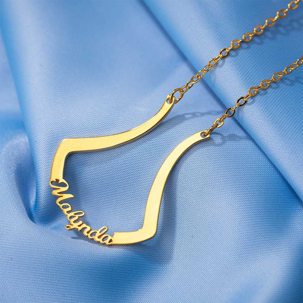 Stainless Steel Necklace, Personalized Ring Holder Necklace, Ring Keeper Necklace with Name, Wedding Ring Holder, Ring Holder Jewelry, Gift for Woman/Mother/Grandma