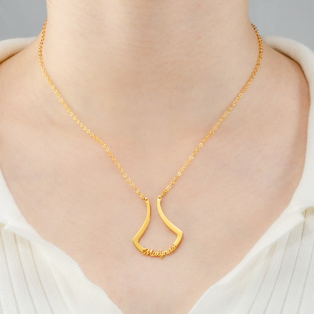 Stainless Steel Necklace, Personalized Ring Holder Necklace, Ring Keeper Necklace with Name, Wedding Ring Holder, Ring Holder Jewelry, Gift for Woman/Mother/Grandma