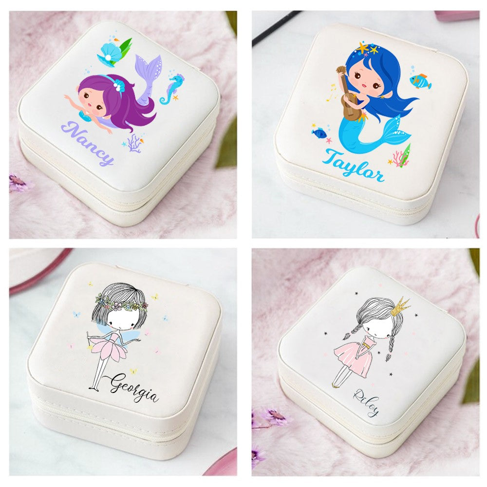Personalized Jewelry Box with Unicorn/Mermaid, Children’s Jewelry Box, Christening Gift, Girls Jewelry Box, Birthday Gift for Girl, Flower Girl Gift