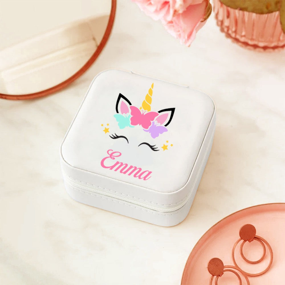 Personalized Jewelry Box with Unicorn/Mermaid, Children’s Jewelry Box, Christening Gift, Girls Jewelry Box, Birthday Gift for Girl, Flower Girl Gift