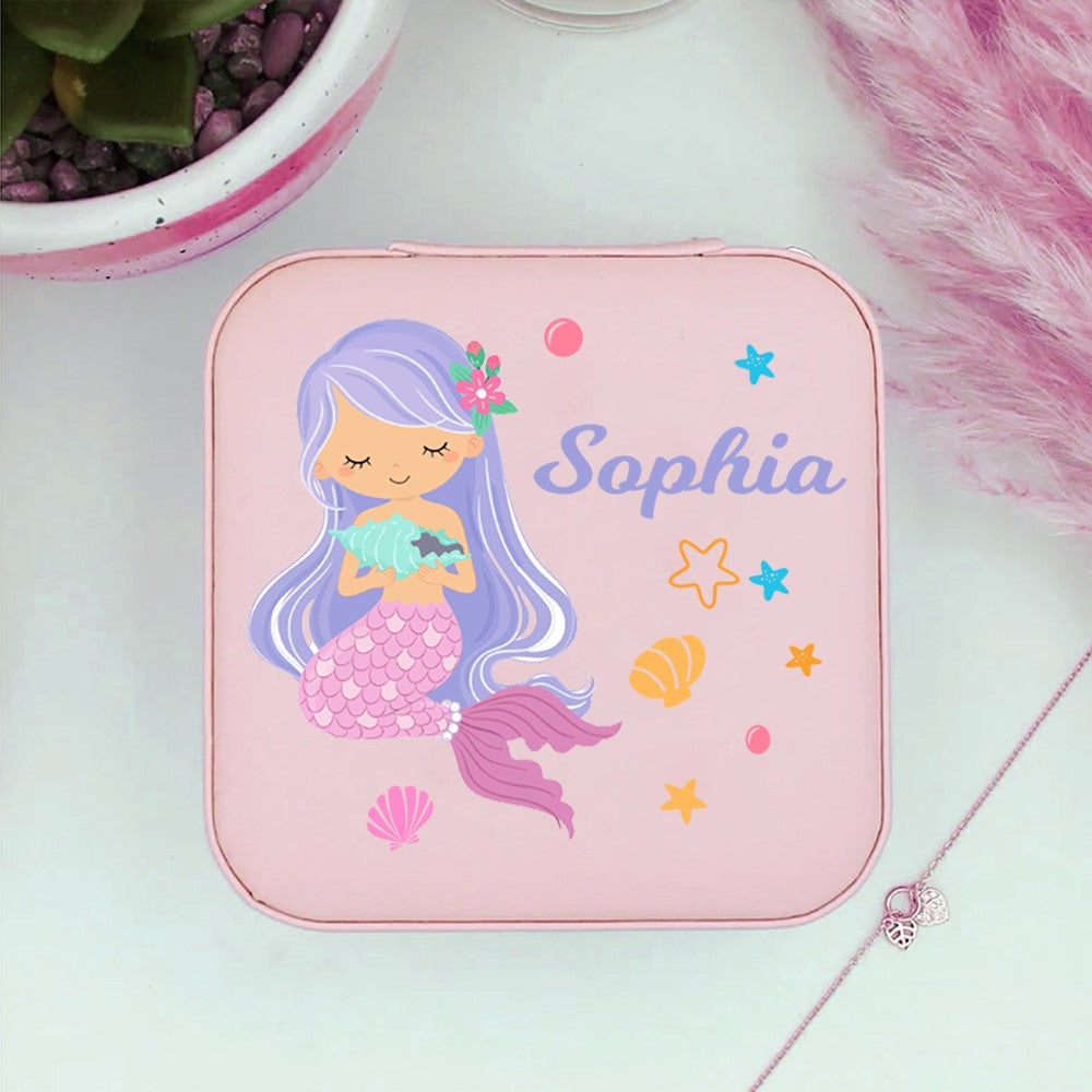 Personalized Jewelry Box with Unicorn/Mermaid, Children’s Jewelry Box, Christening Gift, Girls Jewelry Box, Birthday Gift for Girl, Flower Girl Gift