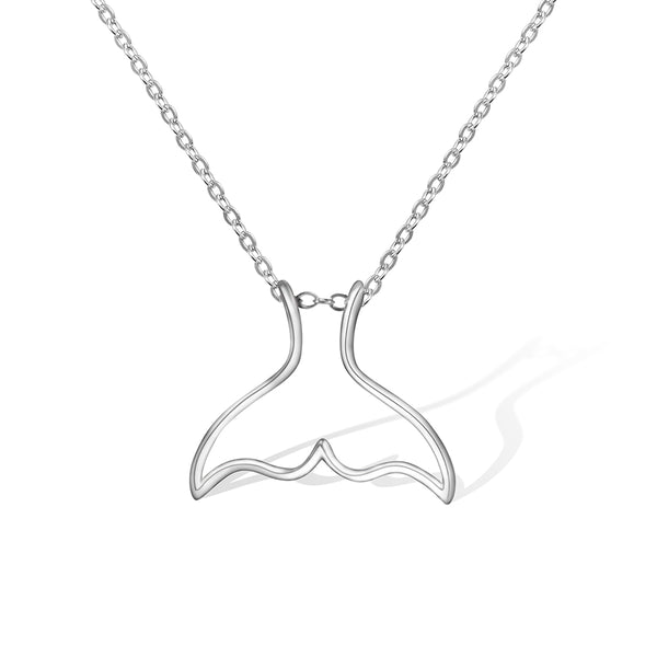 Ring Holder Necklace, Sterling Silver Mermaid Tail Pendants Ring Keeper Necklace, Fish Tale Necklace Wedding Gift for Women Nurses Mothers Wife