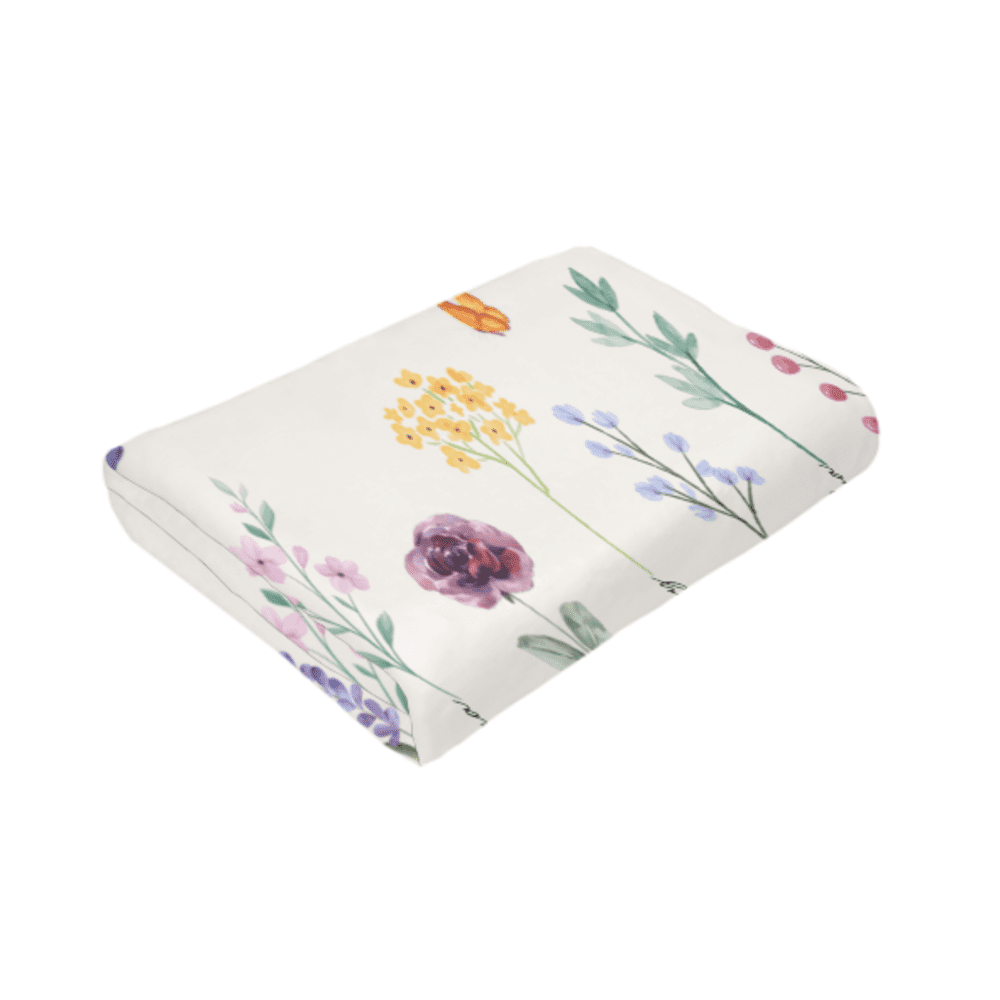 Size:50''X40''(125X100CM))/Personalized Grandma’s Garden Blanket with Birth Month Flowers and Grandkids Names, Custom Blankets, Flannel Blankets, Machine Washable, Skin-Friendly