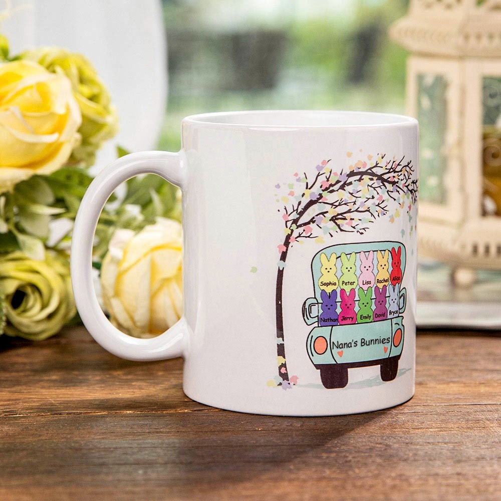 Personalized Bunny Coffee Mug Easter Cup