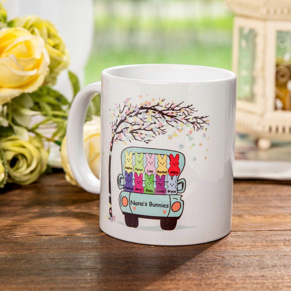 Personalized Bunny Coffee Mug Easter Cup