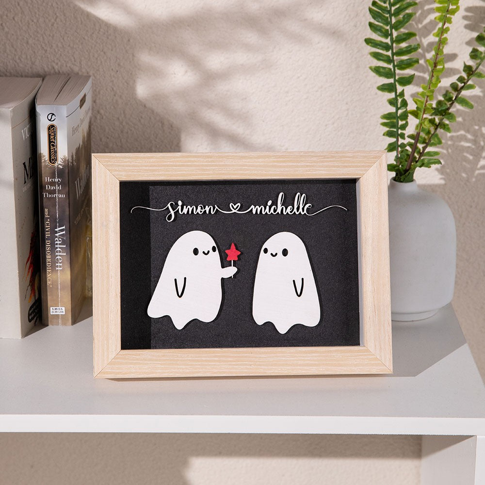 Personalized Valentine's Day Decor, Cute Ghost Decor, Couple Gifts, Valentine's Day Gifts, Halloween Decor, Gift for Couples
