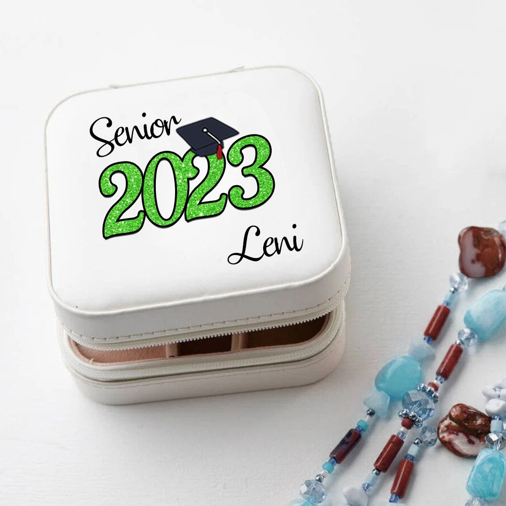 Custom Classic Graduation Jewelry Box, Personalized Graduation Jewelry Case, Class of 2023 Graduation Gift, Graduation Keepsake, Gift for the Graduate