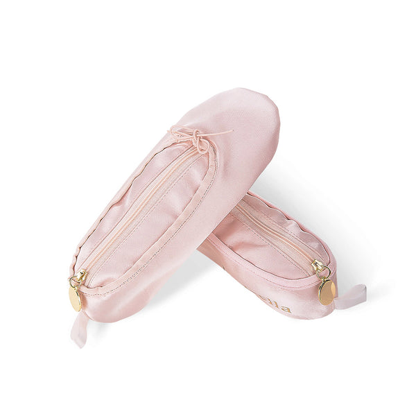 Personalized Ballet Shoe Modeling Makeup Bag, Cosmetic Bag, Pink Makeup Pouch, Lipstick/Eyebrow/Pencil Storage Bag, Gift for Dancers/Dance Lovers/Girl