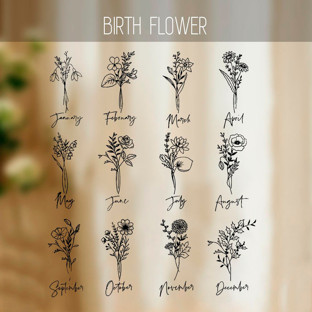 Personalized Birth Flower Iced Coffee Cup, Custom Name Glass, Tumbler with Lid and Straw, Bridesmaid Proposal Box Idea, Wedding Favor, Gift for Her