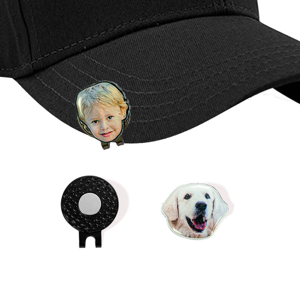 Custom Golf Marker with Photo, Picture Golf Ball Marker Magnetic Hat Clip, Golf Accessory, Christmas/Father's Day Gift for Golf Lovers/Father/Him