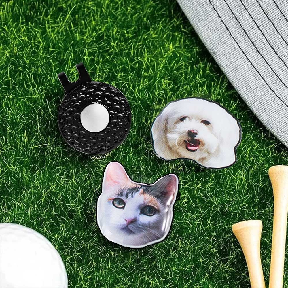 Custom Golf Marker with Photo, Picture Golf Ball Marker Magnetic Hat Clip, Golf Accessory, Christmas/Father's Day Gift for Golf Lovers/Father/Him
