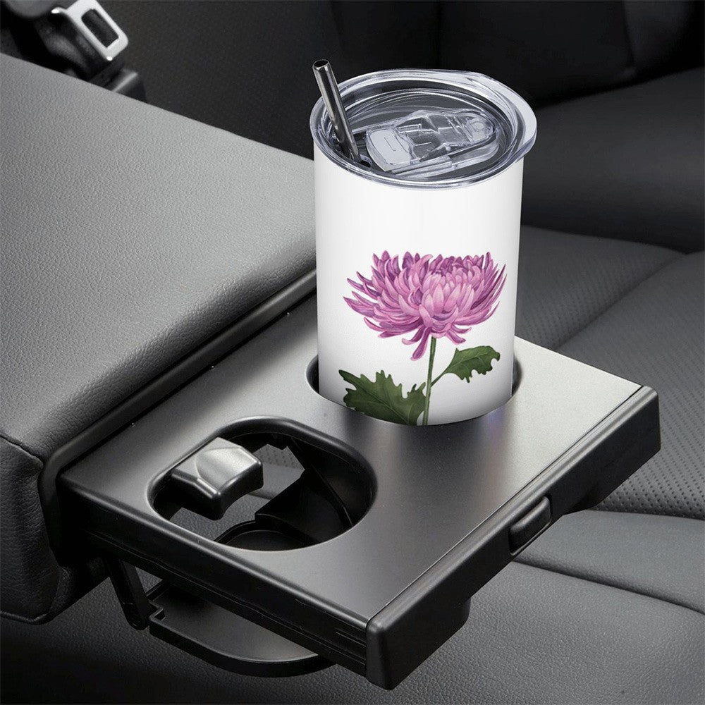 Custom Name Watercolor Birth Flower Gradient Tumbler, Stainless Steel 20oz Birth Flower Travel Mug with Straw, Gift for Family/Friends/Bridesmaids cup