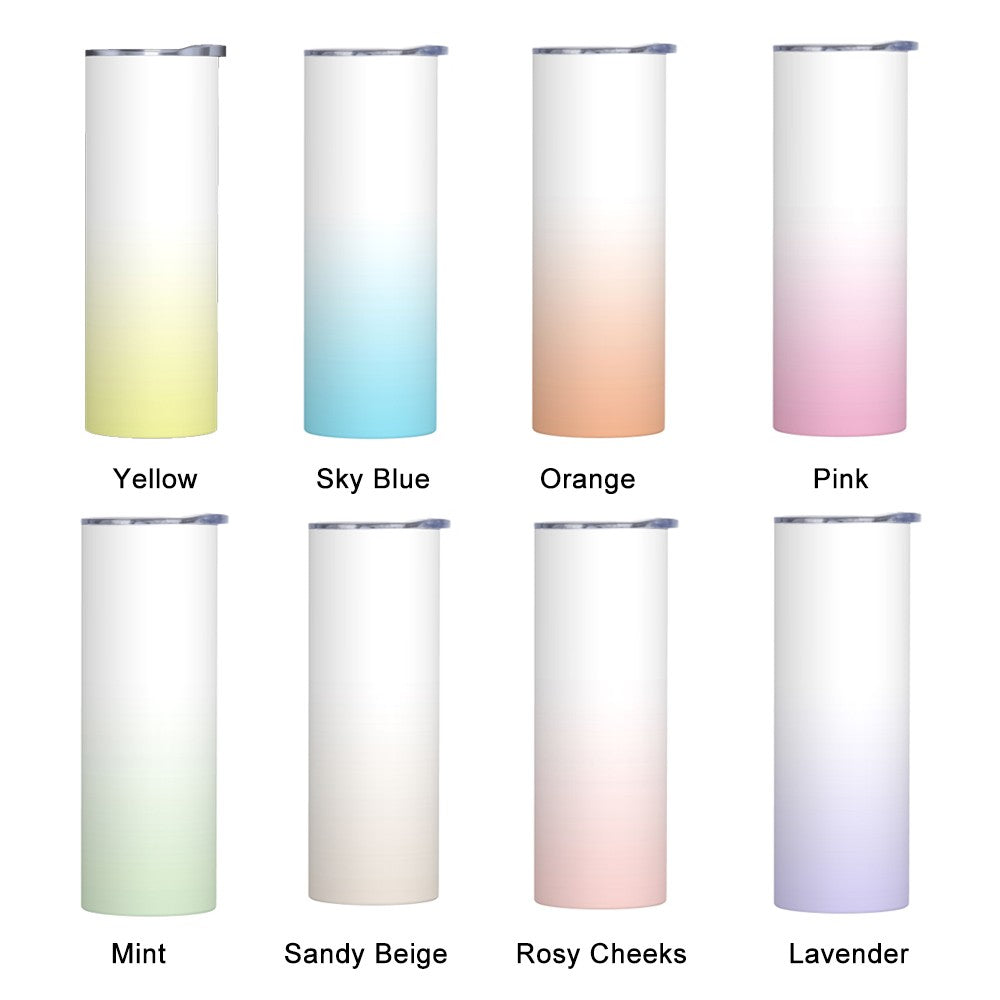 Custom Name Watercolor Birth Flower Gradient Tumbler, Stainless Steel 20oz Birth Flower Travel Mug with Straw, Gift for Family/Friends/Bridesmaids cup