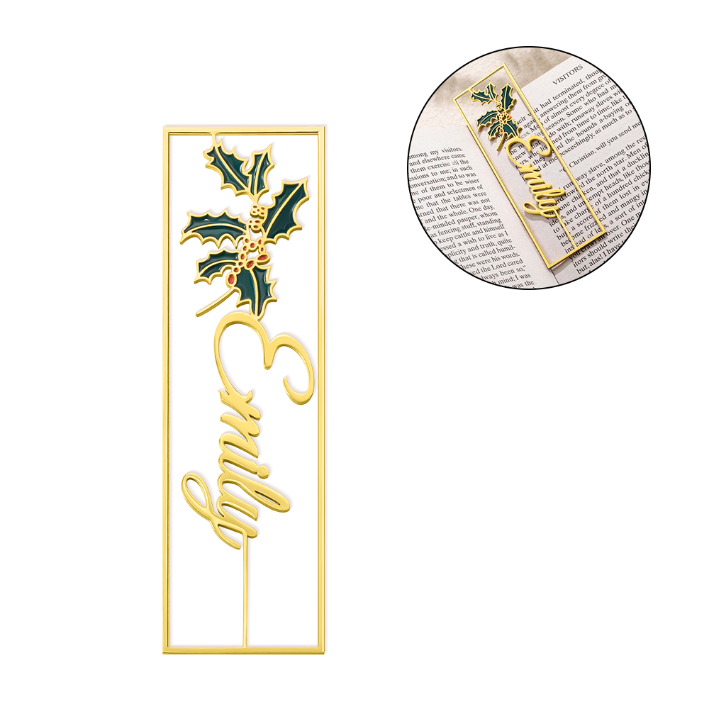 Custom Birth Flower Name Bookmark, Colorful Birthday Flower Stainless Steel Bookmarks, Gifts for Kids/Book Lovers/Reader