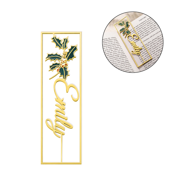 Custom Birth Flower Name Bookmark, Colorful Birthday Flower Stainless Steel Bookmarks, Gifts for Kids/Book Lovers/Reader